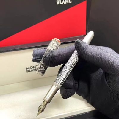 MONTBLANC Inheritance Series Spider Style Retro All Metal Pen Signature Pen Treasure Bead Pen Ink Pen